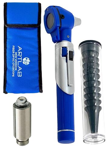 Artlab-Otoscope - Ear Otoscope with Light, Ear Infection Detector -Mini Otoscope Set Pocket Ear Scope Set for Students Nurse Children Adults Pets Home use (Blue) in Kuwait