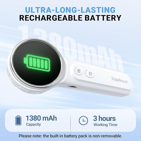 ScopeAround Otoscope, 720PHD Ear Scope Set, Digital Otoscope w/1.85in IPS Screen, Ear Wax Removal Tool Camera, Video Otoscope Ear Camera with 6 LED Lights, Compatible with Android/iPhone in Kuwait