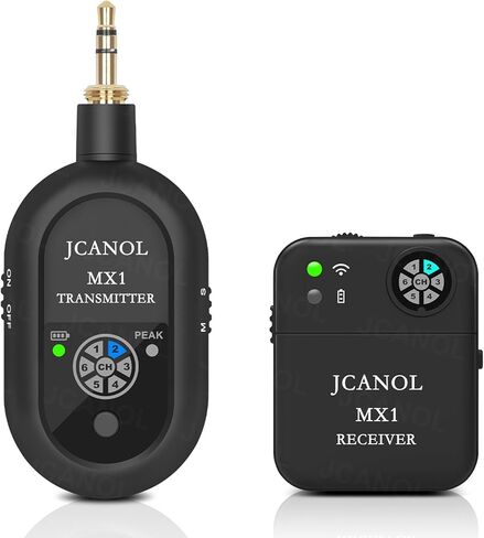 Wireless in Ear Monitor System, 2.4G Stereo Wireless IEM System with Beltpack Transmitter Receiver Auto-Pairing, 164ft for Studio, Band, Live Performance (MX1 Black) in Kuwait