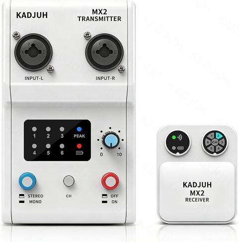 MX2 Wireless in Ear Monitor System 2.4ghz Stereo IEM System Transmitter and bodypack Receiver for Studio, Band Rehearsal, Live Performance, Channel Scan Mode in Kuwait