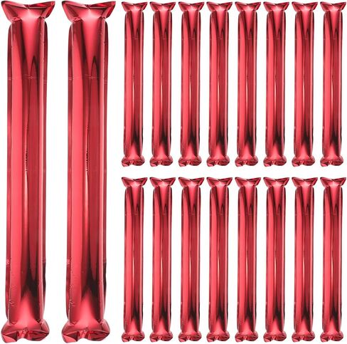 VOSAREA 32pcs Inflatable Thunder Sticks, 23. 6 Inch Red Aluminum Film Cheering Sticks, Reusable Noise Makers for Sports Events, Concerts, Parties in Saudi Arabia