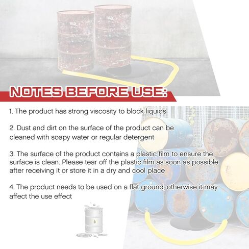 حاجز الانسكاب Dike Lab مانع تسرب السوائل الصلبة لوازم التحكم في الانسكابات Dike Lab، مكونة من قطعتين حاصرات بطول 5 أقدام، أصفر (10'L x 2.6"W x 1.5"H) in Saudi Arabia