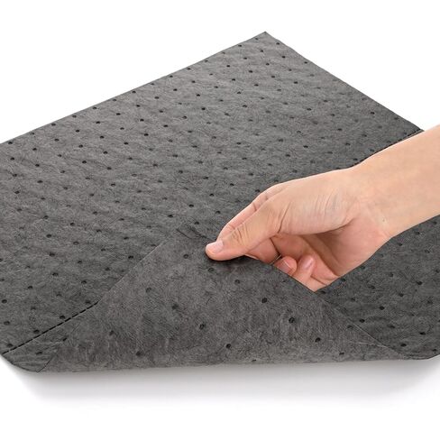Okllen 50 Pcs Oil Absorbent Pads, 16"x18" Pigmats Spill Pads Dimpled Texture for Fast Spill Cleanup for Garage, Workshop & Industrial Use in Saudi Arabia