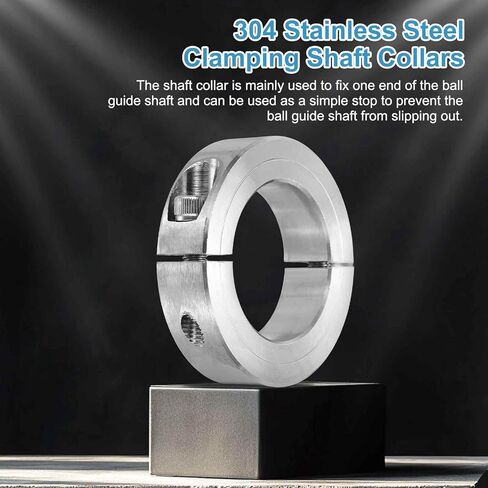 MECCANIXITY Shaft Collar 50mm Bore Double Split 304 Stainless Steel Clamping Shaft Collars for Industrial Automation Conveyor Belt Systems in Saudi Arabia