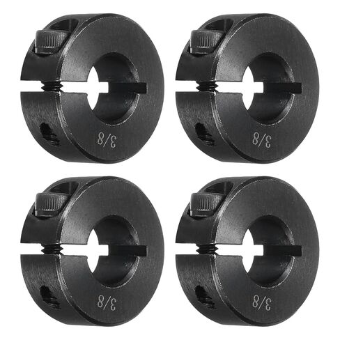 MECCANIXITY Shaft Collar 3/8" Bore Single Split Carbon Steel Clamping Collar Shaft Collars with Set Screw Black 4 Pack in Saudi Arabia