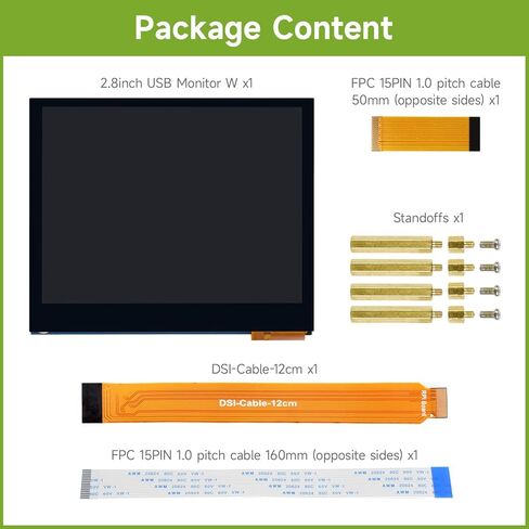 Waveshare 3.5inch DSI Capacitive Touch Display, Compatible with Raspberry Pi 5/4/3B+ Series Boards, 5-Point Touch, 640 × 480 Pixels, IPS Display Panel in Saudi Arabia