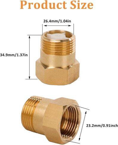 2 قطعة صمام فحص نحاسي ذو اتجاه واحد عدم إرجاع 3/4 "أنثى إلى 3/4" صمام فحص مانع التدفق الخلفي للذكر in Kuwait
