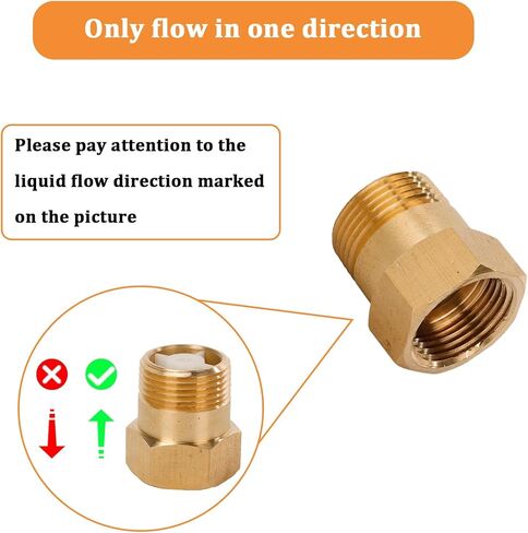 2 قطعة صمام فحص نحاسي ذو اتجاه واحد عدم إرجاع 3/4 "أنثى إلى 3/4" صمام فحص مانع التدفق الخلفي للذكر in Kuwait