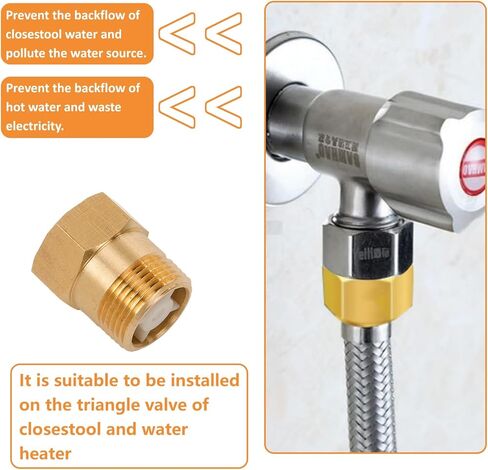 2 قطعة صمام فحص نحاسي ذو اتجاه واحد عدم إرجاع 3/4 "أنثى إلى 3/4" صمام فحص مانع التدفق الخلفي للذكر in Kuwait