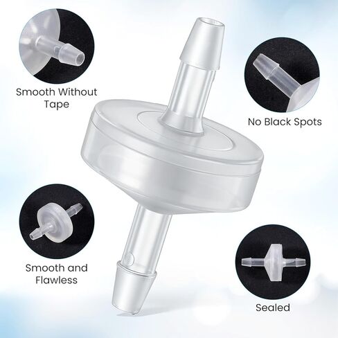 10 Pack 1/8 inch Plastic Check Valve, One Way Check Valve Hose Barb Non Return for Water Fuel Oil Air Gas (3MM) in Saudi Arabia