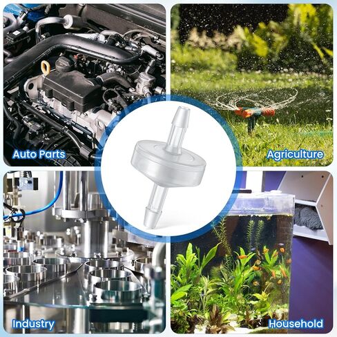 10 Pack 1/8 inch Plastic Check Valve, One Way Check Valve Hose Barb Non Return for Water Fuel Oil Air Gas (3MM) in Saudi Arabia