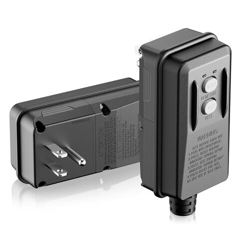 Auto-Monitoring GFCI Replacement Plug Assembly, Auto Reset 15 Amp 3 Wires 3 Prongs,Waterproof, Ground Fault Circuit Interrupter for Air Conditioner, Pressure Washer, Ovens, Hot Tub.ETL Listed,Black in Kuwait