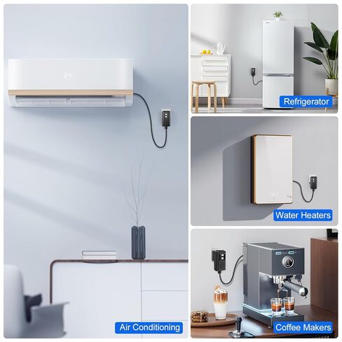 Auto-Monitoring GFCI Replacement Plug Assembly, Auto Reset 15 Amp 3 Wires 3 Prongs,Waterproof, Ground Fault Circuit Interrupter for Air Conditioner, Pressure Washer, Ovens, Hot Tub.ETL Listed,Black in Kuwait