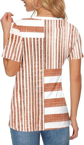 Floral Tops for Women Lightweight Short Sleeve Shirt Crew Neck Graphic Tshirt Summer Tunic Blouses for Vacation in Saudi Arabia