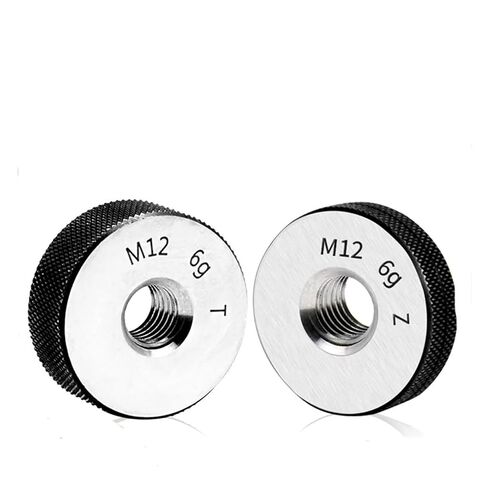 1SET Thread Ring Gauge Plug Gauge Smooth Plug Gauge 6g M17-M60 Thread Distance 2(M42X2 6g) in Kuwait