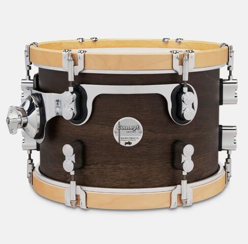 PDP Concept Classic Tom, 12" x 8", Natural Stain, Walnut Stain Hoops in Kuwait