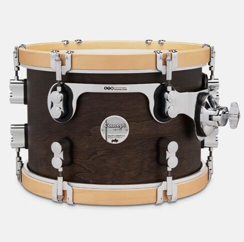 PDP Concept Classic Tom, 12" x 8", Natural Stain, Walnut Stain Hoops in Kuwait