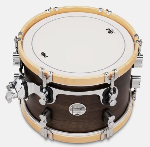 PDP Concept Classic Tom, 12" x 8", Natural Stain, Walnut Stain Hoops in Kuwait
