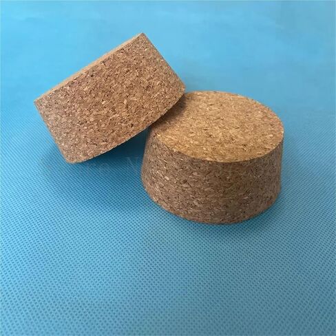 3pcs Big Size DIA 51mm-83mm Wooden Cork Lab Test Tube Plug Essential Oil Puddings Small Glass Bottle Stopper Lid Customized (63x53x35mm) in Saudi Arabia