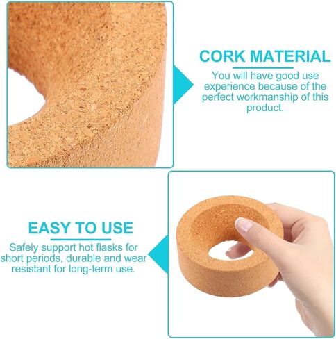 2pcs Cork round Bottom Flask Stand 80mm Laboratory Flask Support Holder Pad for Experimental Glassware Base Holder in Saudi Arabia