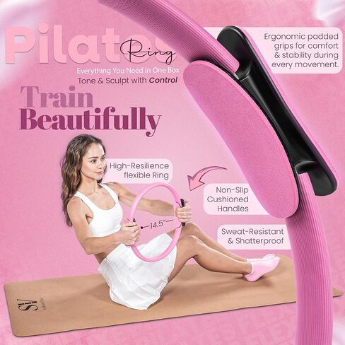14-Piece Pilates Kit for Home Workouts | Pilates Equipment Workout Set | Resistance Bands | Pilates Ring | Pilates Ball | Yoga Blocks | Home Pilates Kit | Pilates Workout Set | Home Pilates in Saudi Arabia
