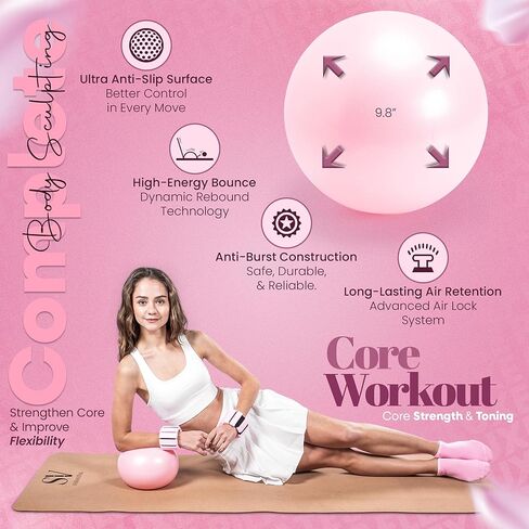 14-Piece Pilates Kit for Home Workouts | Pilates Equipment Workout Set | Resistance Bands | Pilates Ring | Pilates Ball | Yoga Blocks | Home Pilates Kit | Pilates Workout Set | Home Pilates in Saudi Arabia