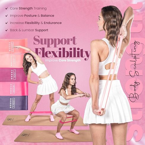 14-Piece Pilates Kit for Home Workouts | Pilates Equipment Workout Set | Resistance Bands | Pilates Ring | Pilates Ball | Yoga Blocks | Home Pilates Kit | Pilates Workout Set | Home Pilates in Saudi Arabia