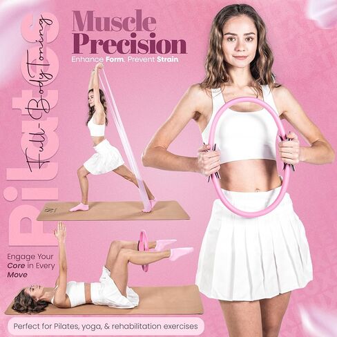 14-Piece Pilates Kit for Home Workouts | Pilates Equipment Workout Set | Resistance Bands | Pilates Ring | Pilates Ball | Yoga Blocks | Home Pilates Kit | Pilates Workout Set | Home Pilates in Saudi Arabia