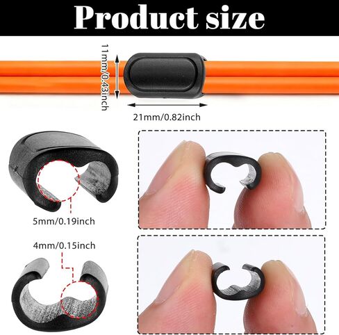 8 Pcs Bicycles Brake Cable Fixed Clips Bike Brake Shifter Cable Housing Guide Clips Road Bike Cables Clip Frame Buckle Bicycles Fixed Clip Clipping 4mm and 5mm Cables Housing or Hose Together in Saudi Arabia