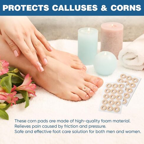 240 قطعة من وسائد مسامير القدم من KINDSHINE، مزيلات الذرة لأصابع القدم، وسادات ذرة لاصقة ذاتية اللصق، تحمي من مسامير القدم والذرة والبثور من الضغط والاحتكاك (بيج، مقاس صغير لإصبع القدم) in Kuwait