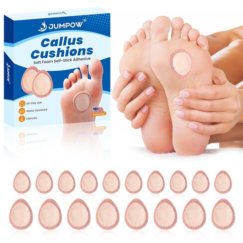 وسائد سميكة للغاية من الذرة والكالس من جامبو - 18 قطعة من وسادات حماية القدم، وسادات من اللباد مسامير القدم للنساء والرجال من القماش، وسادات حماية لأصابع القدم (متعددة الأحجام) in Kuwait