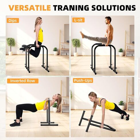 Outdoor Basic Adjustable Dip Bar Station - Heavy Duty Parallel Bars, Extra Tall & Thickened Steel Design for Home Gym, Calisthenics & Strength Training in Kuwait