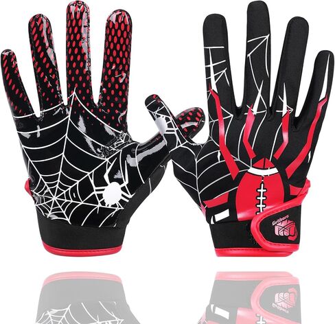 Youth Football Gloves Kids Sticky Football Receiver Gloves for Boys Girls in Saudi Arabia