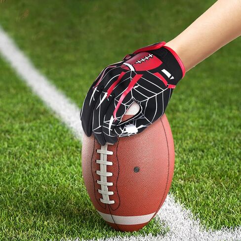 Youth Football Gloves Kids Sticky Football Receiver Gloves for Boys Girls in Saudi Arabia