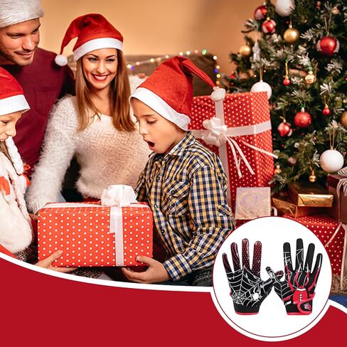 Youth Football Gloves Kids Sticky Football Receiver Gloves for Boys Girls in Saudi Arabia