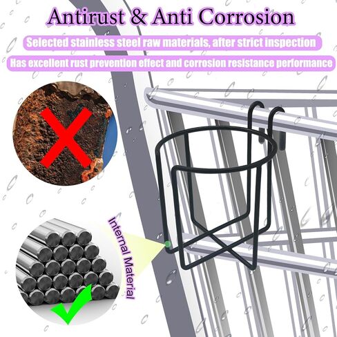 حامل أكواب عربة التسوق قابل لإعادة الاستخدام، قطعتان من حامل المشروبات المعدني المعلق مع قضيب سفلي، عربات البقالة، حامل أكواب القهوة، زجاجة مشروبات معلقة من ستانلي لقوافل التسوق في الهواء الطلق، والسفر، إلخ in Kuwait