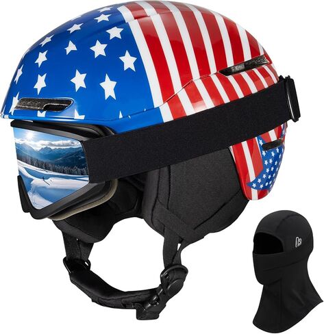 Ski Helmet Snowboard Helmet for Adults Men Women, Adjustable Snow Helmet X13 with Goggles for Snow Sports in Saudi Arabia