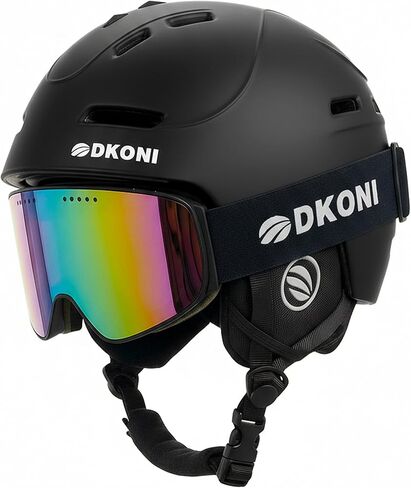 خوذة تزلج مع نظارات واقية، خوذة تزلج للبالغين على الجليد خوذة الرجال والنساء والشباب معتمدة لرياضات الثلج للتزلج على الجليد in Kuwait