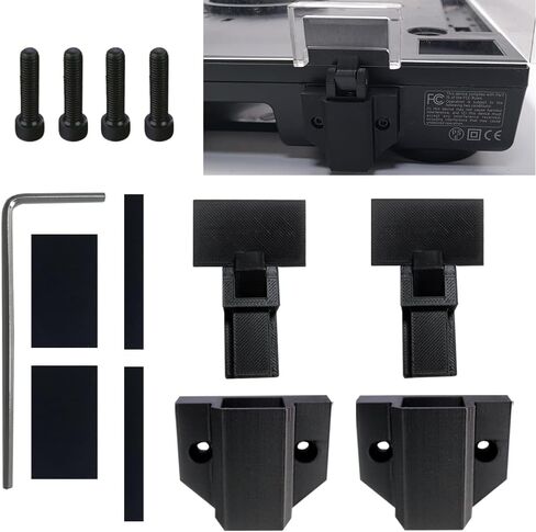 مفصلات بديلة وحامل للأقراص الدوارة Reloop RP-7000 MK2 / RP-8000 MK2 - مجموعة تركيب كاملة لأغطية الغبار الأكريليك، أسود in Kuwait