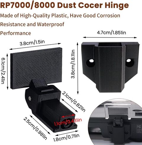 مفصلات بديلة وحامل للأقراص الدوارة Reloop RP-7000 MK2 / RP-8000 MK2 - مجموعة تركيب كاملة لأغطية الغبار الأكريليك، أسود in Kuwait