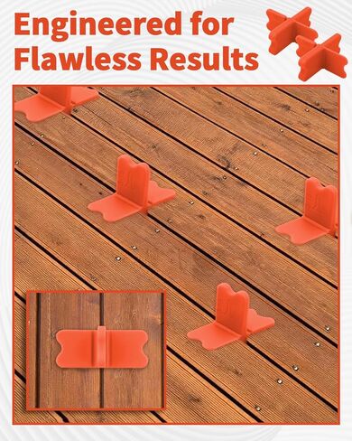 8 Pcs ABS Deck Spacer Tool, 4 Thicknesses Deck Board Spacers (1/16", 1/8", 3/16", 1/4") for Pressure Treated Lumber, Composite Decking, PVC & Hardwood Boards in Kuwait