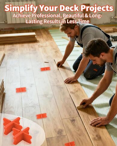 8 Pcs ABS Deck Spacer Tool, 4 Thicknesses Deck Board Spacers (1/16", 1/8", 3/16", 1/4") for Pressure Treated Lumber, Composite Decking, PVC & Hardwood Boards in Kuwait