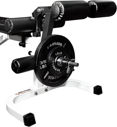 مرفق تمديد الساق DF106 - قابل للتعديل بالكامل لتدريب الساق المعزولة في صالة الألعاب الرياضية المنزلية - سعة 300 رطل - لوحة محملة باللوحة القياسية والأولمبية لتدريب القوة من Deltech Fitness in Kuwait