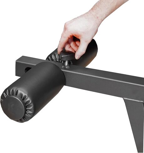 مرفق تمديد الساق DF106 - قابل للتعديل بالكامل لتدريب الساق المعزولة في صالة الألعاب الرياضية المنزلية - سعة 300 رطل - لوحة محملة باللوحة القياسية والأولمبية لتدريب القوة من Deltech Fitness in Kuwait