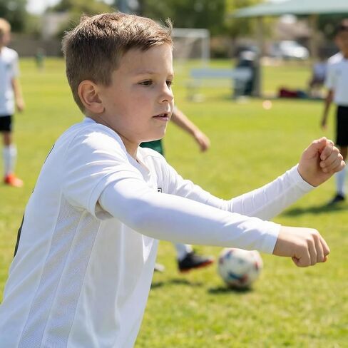 2 Pairs Kid's Cooling Arm Sleeves, White Sun Protection Arm Covers for Summer Outdoor (3-7 Years/8-10 Years/11-15 Years) in Saudi Arabia