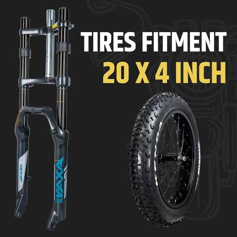 Zoom 879DH 20 x 4.0 شوكة تعليق - زنبرك ملفوف - للدراجة ذات الإطارات الدهنية/الدراجة الإلكترونية - متوافقة مع Ridstar Q20 (محرك المحور الخلفي) in Kuwait