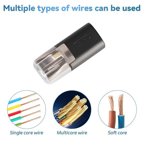 60Pcs Double Wire Plug in Connector, Quick Connect Wire Connectors with Locking Buckle, Led Light Strip Connectors 2 Pin, No Wire Stripping Cutting 18-22AWG for Strip Lights DIY Crafting in Saudi Arabia