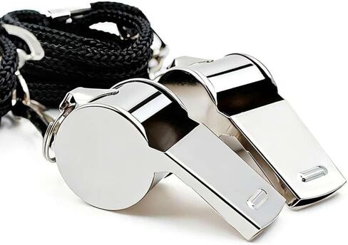 صافرة، صفارة رياضية من الفولاذ المقاوم للصدأ مع حبل للمدربين والحكام والمسؤولين والمعلمين ورجال الإنقاذ in Kuwait