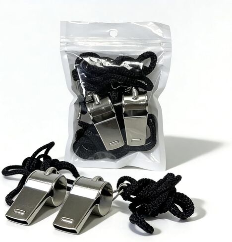 صافرة، صفارة رياضية من الفولاذ المقاوم للصدأ مع حبل للمدربين والحكام والمسؤولين والمعلمين ورجال الإنقاذ in Kuwait