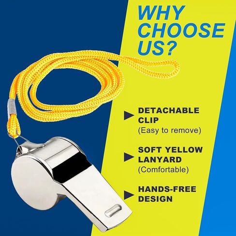 Whistle,48 PCS Sports Whistles with Lanyard, Loud Crisp Sound Whistles for Referee Teacher Emergency Training in Saudi Arabia